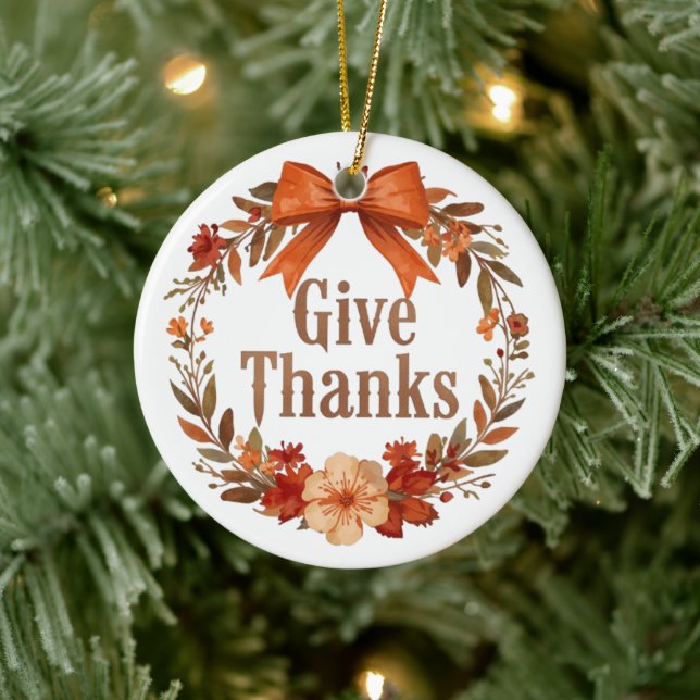 Give Thanks Julgransprydnad Keramik (Träd)