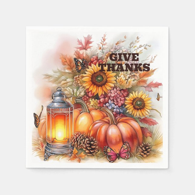 Give Thanks – Lantern Glow  Pappersservett (Framsidan)