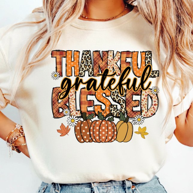 Give Thanks T-Shirt | Floral Fall Coquette Shirt (Skapare uppladdad)