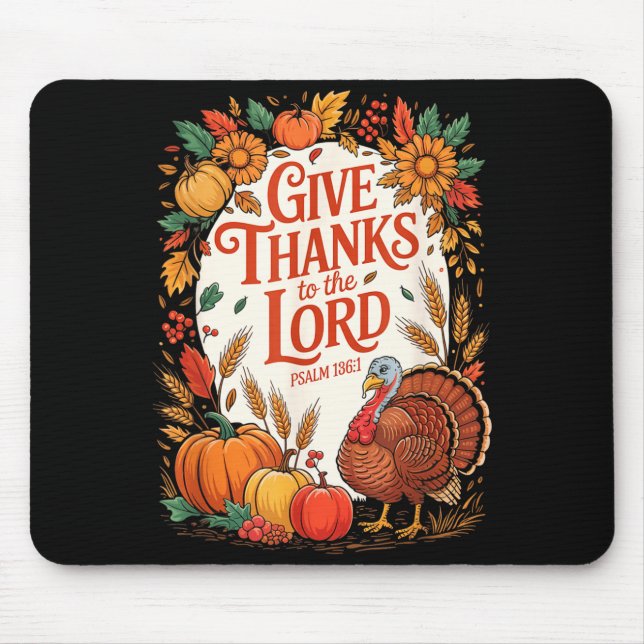 Give Thanks To The Lord Fall Pumpkin Thanksgiving  Musmatta (Framsidan)