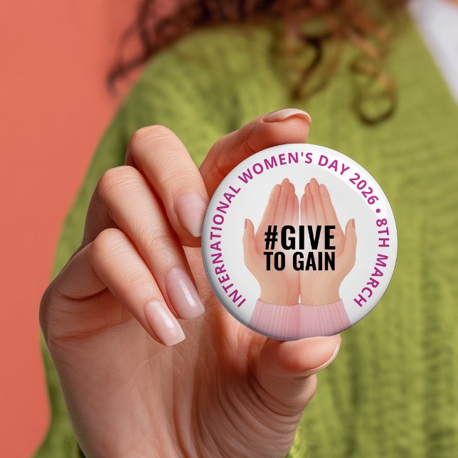 Give to Gain | International Women's Day IWD 2026 Knapp (Give to Gain | International Women's Day IWD 2026 Button)