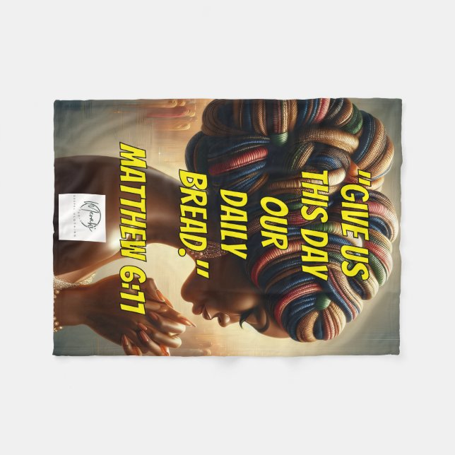 Give Us This Day Our Daily Bread." (Matthew 6:11)  Fleecefilt (Framsidan (Horisontell))