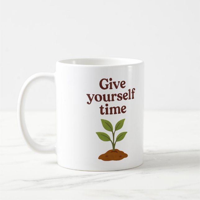 Give yourself time - Mug Kaffemugg (Vänster)