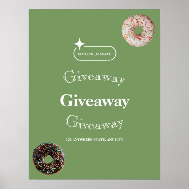 Giveaway Flyer, Social Media Giveaway Poster (Framsidan)