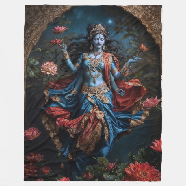 Giver of blessings Divine Kali Fleecefilt (Framsidan)