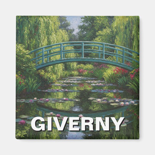 Giverny Frankrike Travel Magnet (Framsidan)