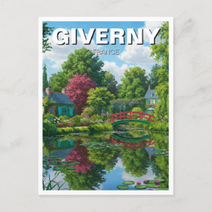 Giverny Frankrike Travel Vykort