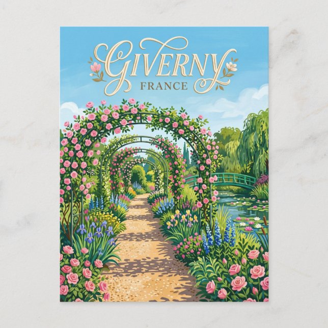 Giverny Frankrike Vykort (Framsida)