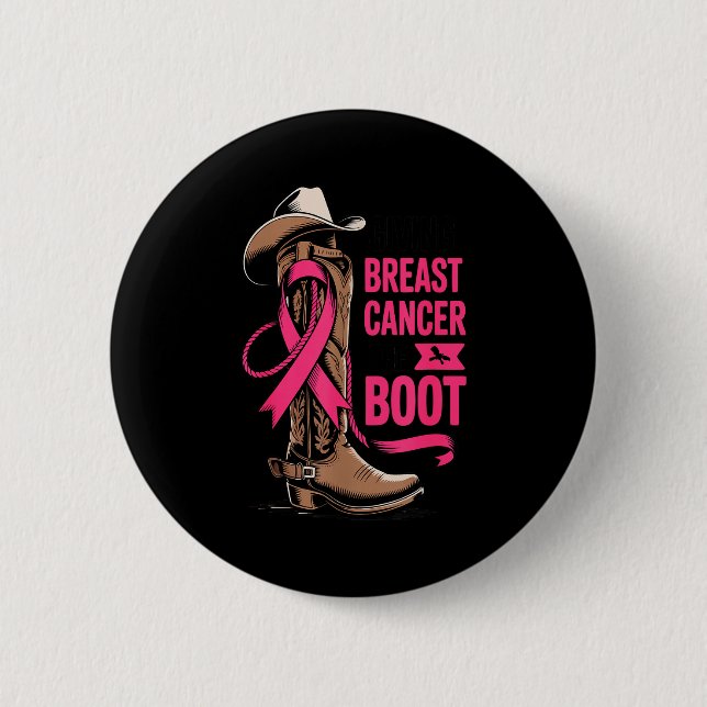 Giving Breast Cancer The Boot Cowboy Design  Knapp (Framsida)