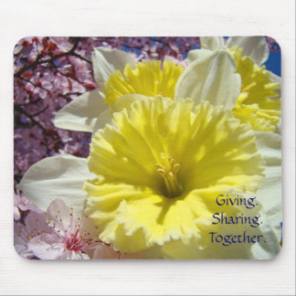 Giving Sharing Together musmatt Narcissblommor Musmatta