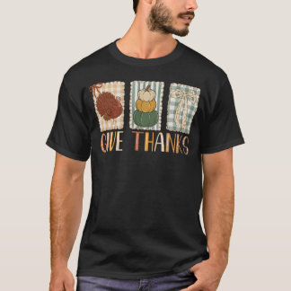 Giving Thanks Coquette Bow Thankful Thanksgiving T Shirt