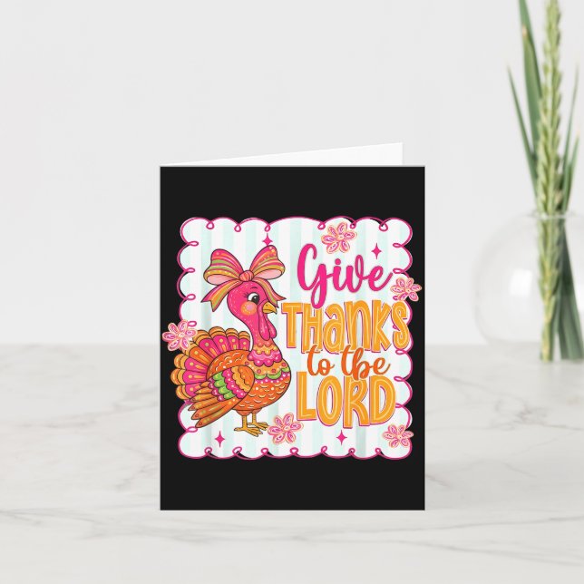 Giving Thanks To The Lord Nk Thanksgiving Turkey C Kort (Framsida)