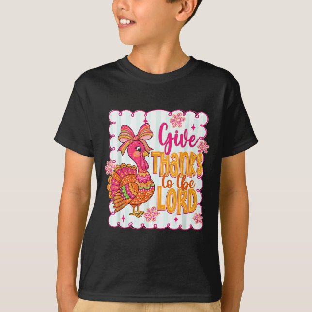 Giving Thanks To The Lord Nk Thanksgiving Turkey C T Shirt (Framsida)