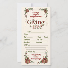 Giving Tree julkort