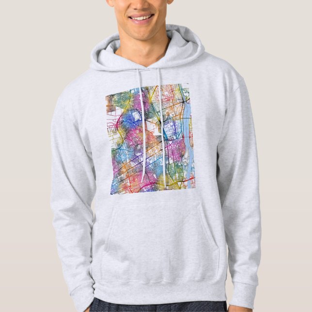 Giza Egypt Stadskarta Hoodie (Framsida)