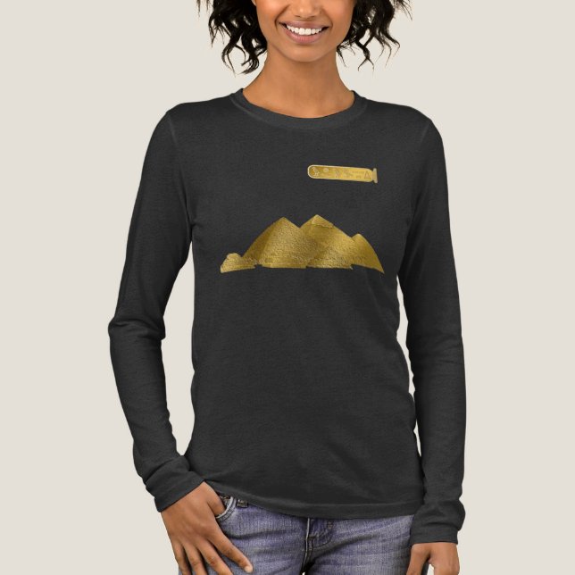 Giza Golden Pyramids T Shirt (Framsida)