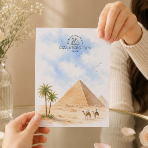 Giza Necropolis, Cheopspyramiden Resa Vykort