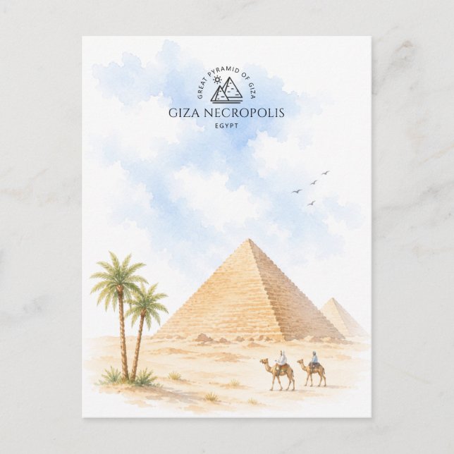 Giza Necropolis, Cheopspyramiden | Resa Vykort (Framsida)