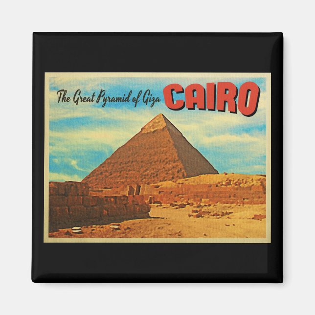 Giza Pyramid Cairo Egypten Magnet (Framsidan)