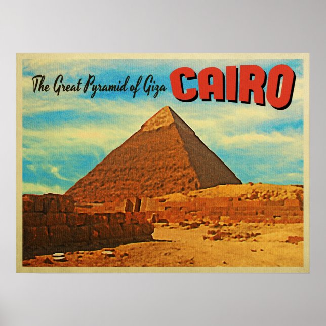 Giza Pyramid Cairo Egypten Poster (Framsidan)