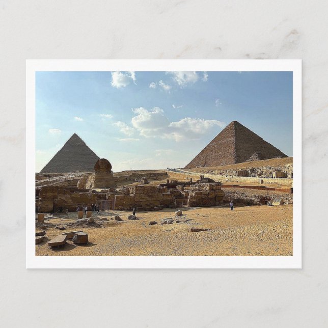 Giza Pyramid Complex. Postcard Vykort (Framsida)