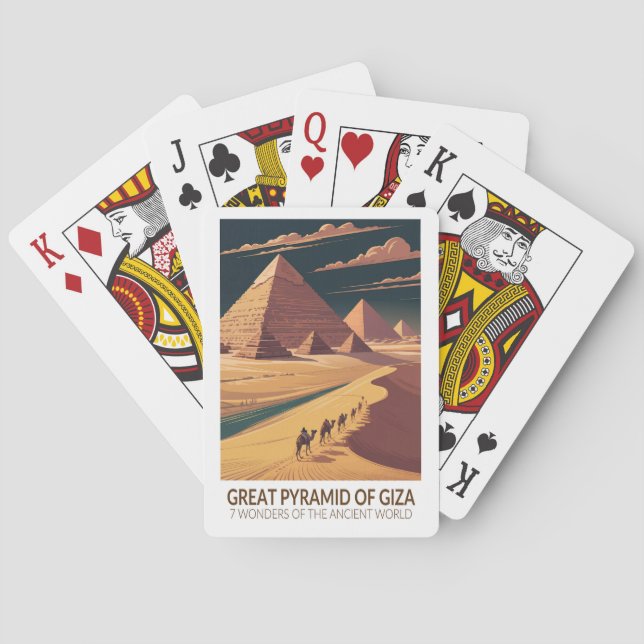 Giza pyramidens sju underverk casinokort (Baksidan)