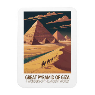 Giza pyramidens sju underverk magnet