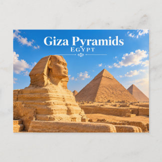 Giza pyramider & Stor Sfinx Egypten vykort