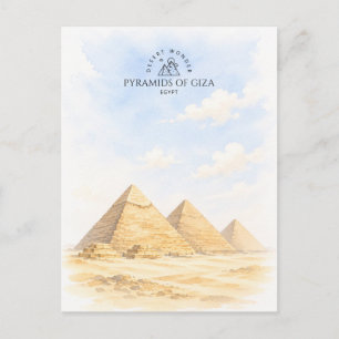 Giza Pyramiderna Egypten Arkitektur Landskap Vykort