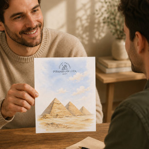 Giza Pyramiderna Egypten Arkitektur Landskap Vykort