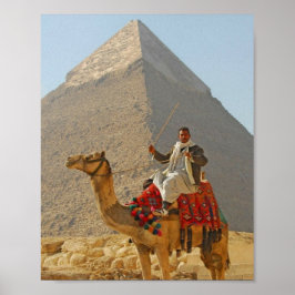 Giza pyramiderna och kamelritt, Egyptenresa Poster