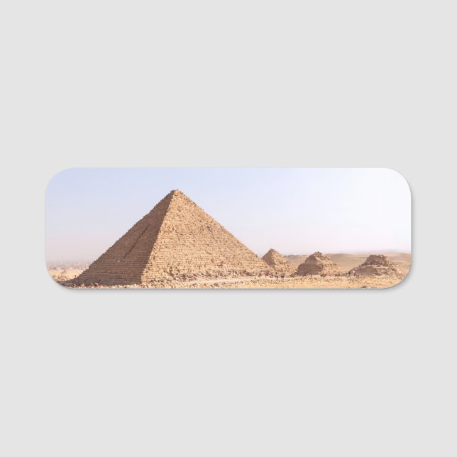 Giza pyramidfotografering namnbricka (Framsida)