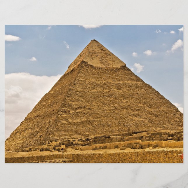 Giza pyramidfotografering reklamblad (Framsidan)