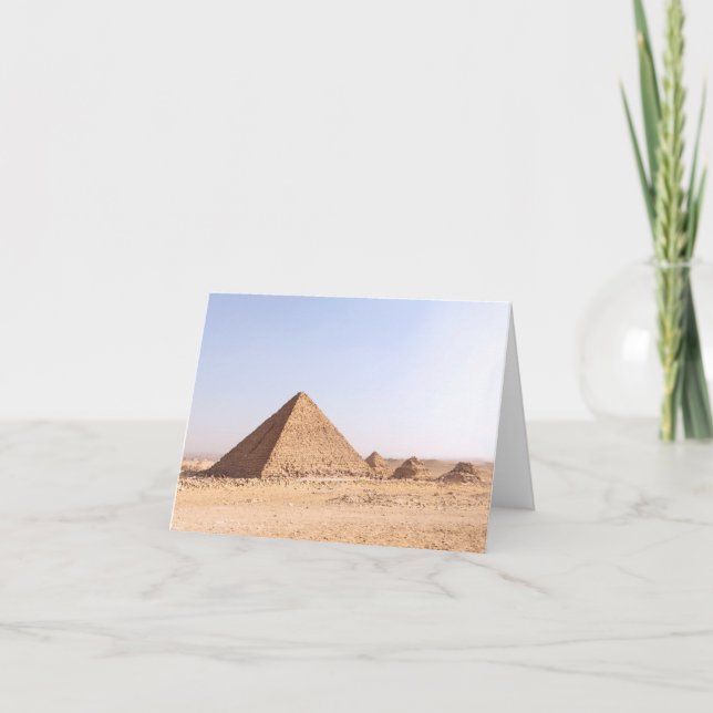 Giza pyramidfotografering tack kort (Framsida)