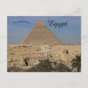 Giza Pyramids-anläggningen i Egypten Vykort