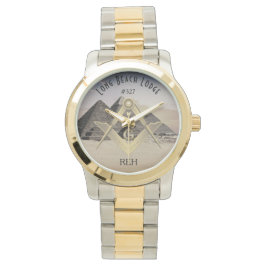 Giza Pyramids Masonic Monogrammed Watch Armbandsur