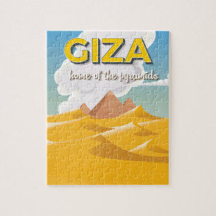 Giza - Pyramids reseaffisch - hem Pussel