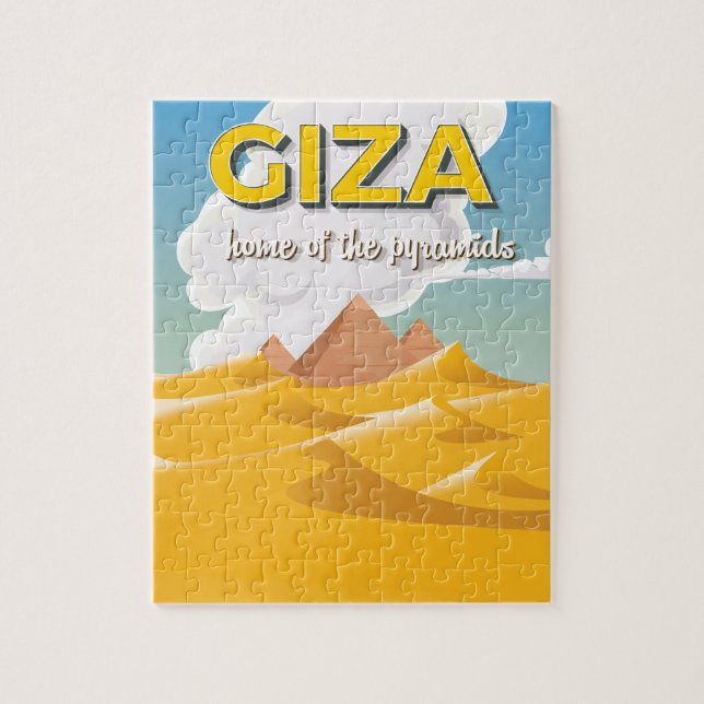 Giza - Pyramids reseaffisch - hem Pussel (Vertikal)