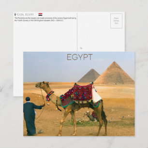Giza Pyramids, vykort för Egypten