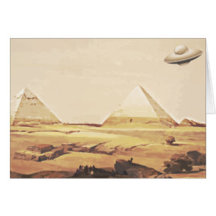 Giza Spaceship Hälsningskort