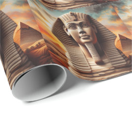 Giza Sphinx Head med Pyramids Egypten Travel Presentpapper