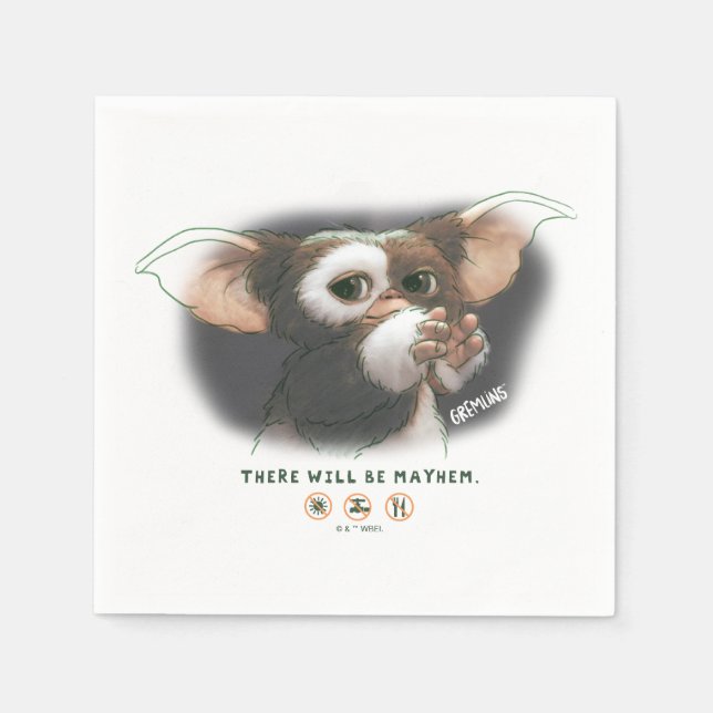 Gizmo Det Blir Kaos Pappersservett (Framsidan)