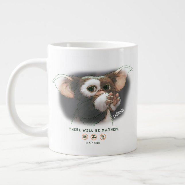 Gizmo Det Kommer Att Bli Kaos Jumbo Mugg (Vänster)