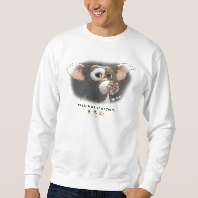 Gizmo Det Kommer Att Bli Kaos Lång Ärmad Tröja (Framsida)