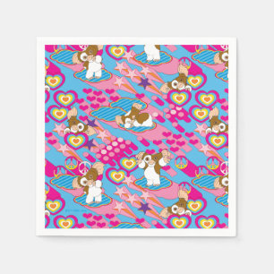 Gizmo   Rosa Peace & Kärlek Mönster Pappersservett