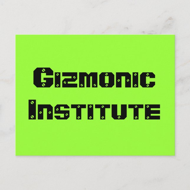 Gizmonic Institute Vykort (Framsida)
