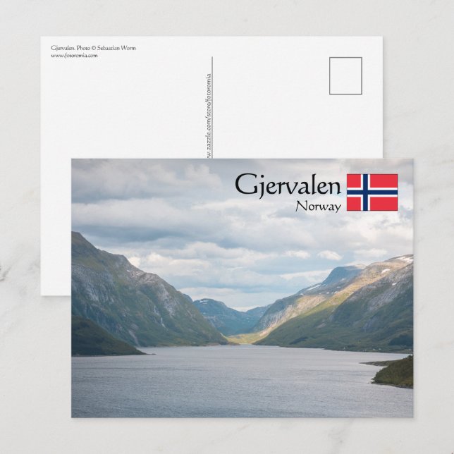 GjervalNorge Vykort (Fram/baksida)