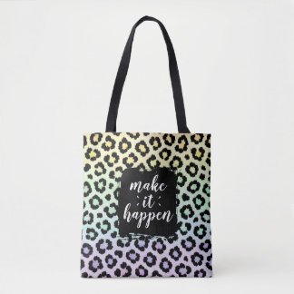 Gjør Det Hända Pastell Leopardtryck Totebag Tygkasse