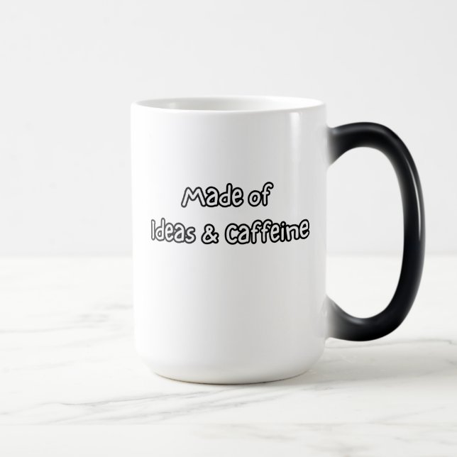 gjord av idéer & koffein magisk mugg (Höger)