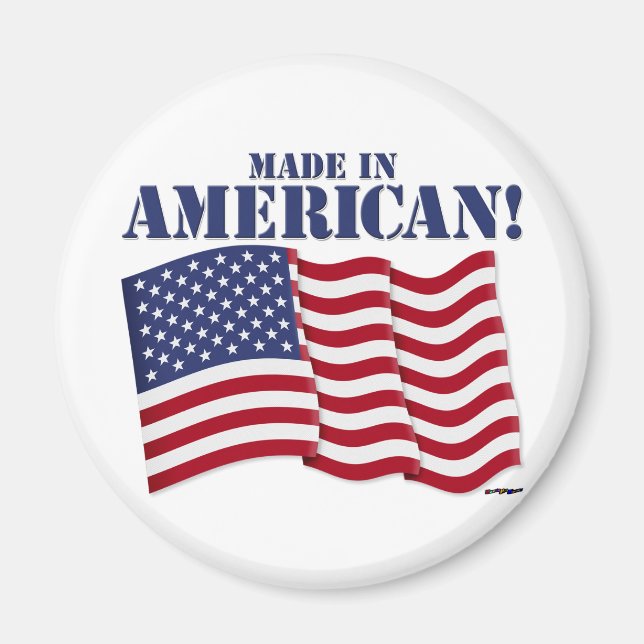 GJORD I AMERIKA! MAGNET (Framsidan)